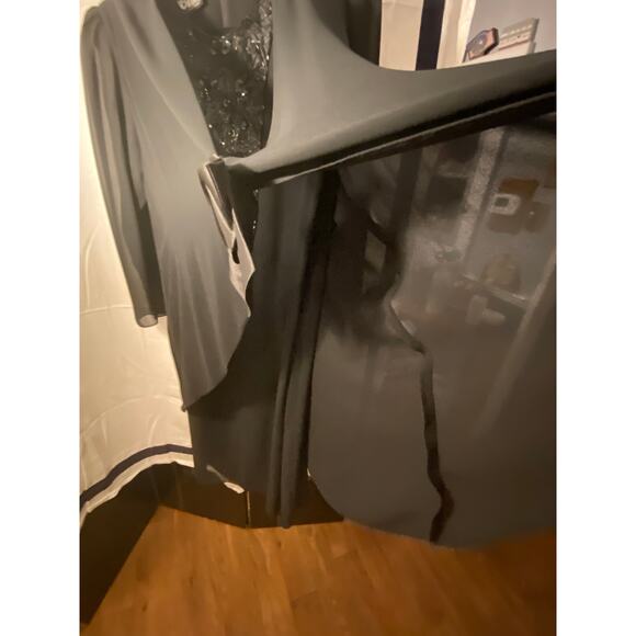 Women's Ursula of Switzerland, 14 or 16 Formal Dress with Chiffon Overlay, Black - Picture 9 of 12